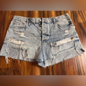 We The Free Distressed Denim Shorts